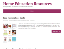 Tablet Screenshot of homeeducationresources.com